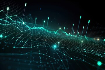 Business Finance Concept: Illuminating Savings with Generative AI Abstract Chart: Generative AI