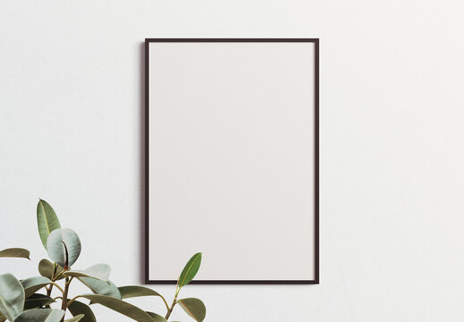 Any Frame Size Interior Wall Art Poster Indoor Mockup Template