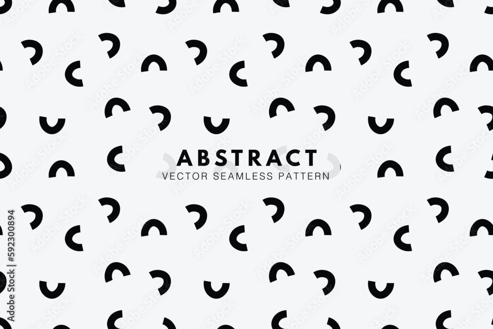 Wall mural curve lines shape abstract seamless repeating pattern