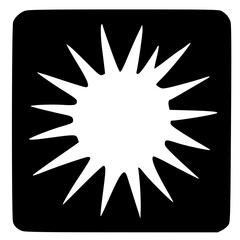 black and white of icon shape