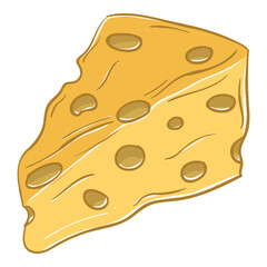 Cheese color vector. Suitable for food and drink icon , sign or symbol.