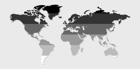 Heterosexual pride flag in a shape of World map. Flag of gay, transgender, bisexual, lesbian etc. Pride concept