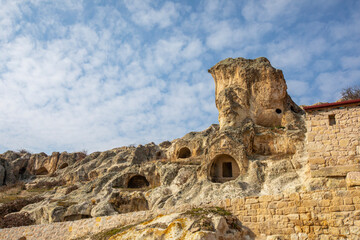 Phrygian Valley (Frig Vadisi). Ruins from thousands of years ago. Ancient caves and stone houses in...