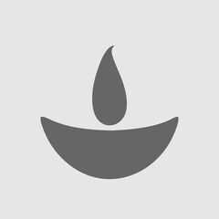 Diwali icon. Indian festival. Simple isolated pictogram.