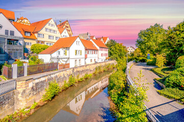 Fototapeta na wymiar Altstadt, Bietigheim Kissingen, Deutschland 