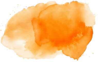 Paint stain orange watercolor Generative AI - obrazy, fototapety, plakaty