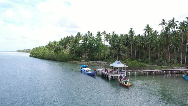 Small port in the village of Lutur Aru Islands