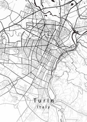 Turin Italy City Map