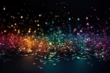 Multicolored glitter background, sparkling magical and luxury atmosphere, generative ai