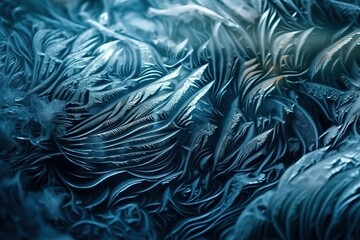 Blue abstract frozen background with crystal ice, generative ai