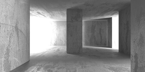 Modern Concrete Material Empty Room