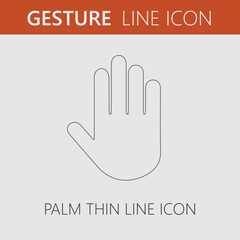 Stop hand vector icon. Vector illustration EPS 10.