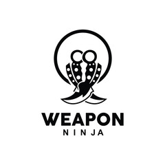 Weapon Logo, Traditional Weapon Karambit Vector, Ninja Fighting Tool Simple Design, Symbol Icon, Illustration