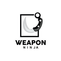 Weapon Logo, Traditional Weapon Karambit Vector, Ninja Fighting Tool Simple Design, Symbol Icon, Illustration