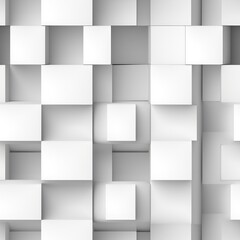 Illustration of white boxes background image, AI generated