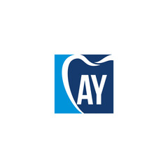 Letters AY And Tooth Logo Icon 003