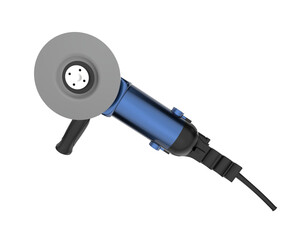 Angle grinder isolated on transparent background. 3d rendering - illustration