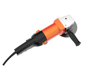 Angle grinder isolated on transparent background. 3d rendering - illustration