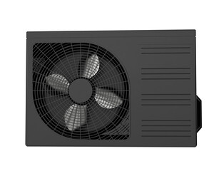 Air conditioner isolated on transparent background. 3d rendering - illustration
