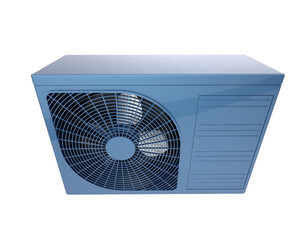 Air conditioner isolated on transparent background. 3d rendering - illustration