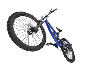 Fototapeta premium Mountain bike isolated on transparent background. 3d rendering - illustration