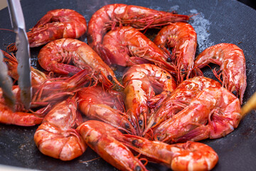 Pan-fried Shrimp at a Picnic Camp