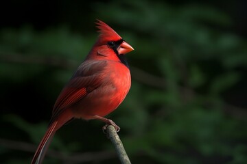 red cardinal on a branch