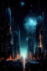 Night Life - Futuristic City in the Night (AI)