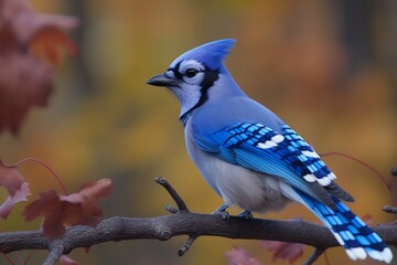 blue jay perched on a branch