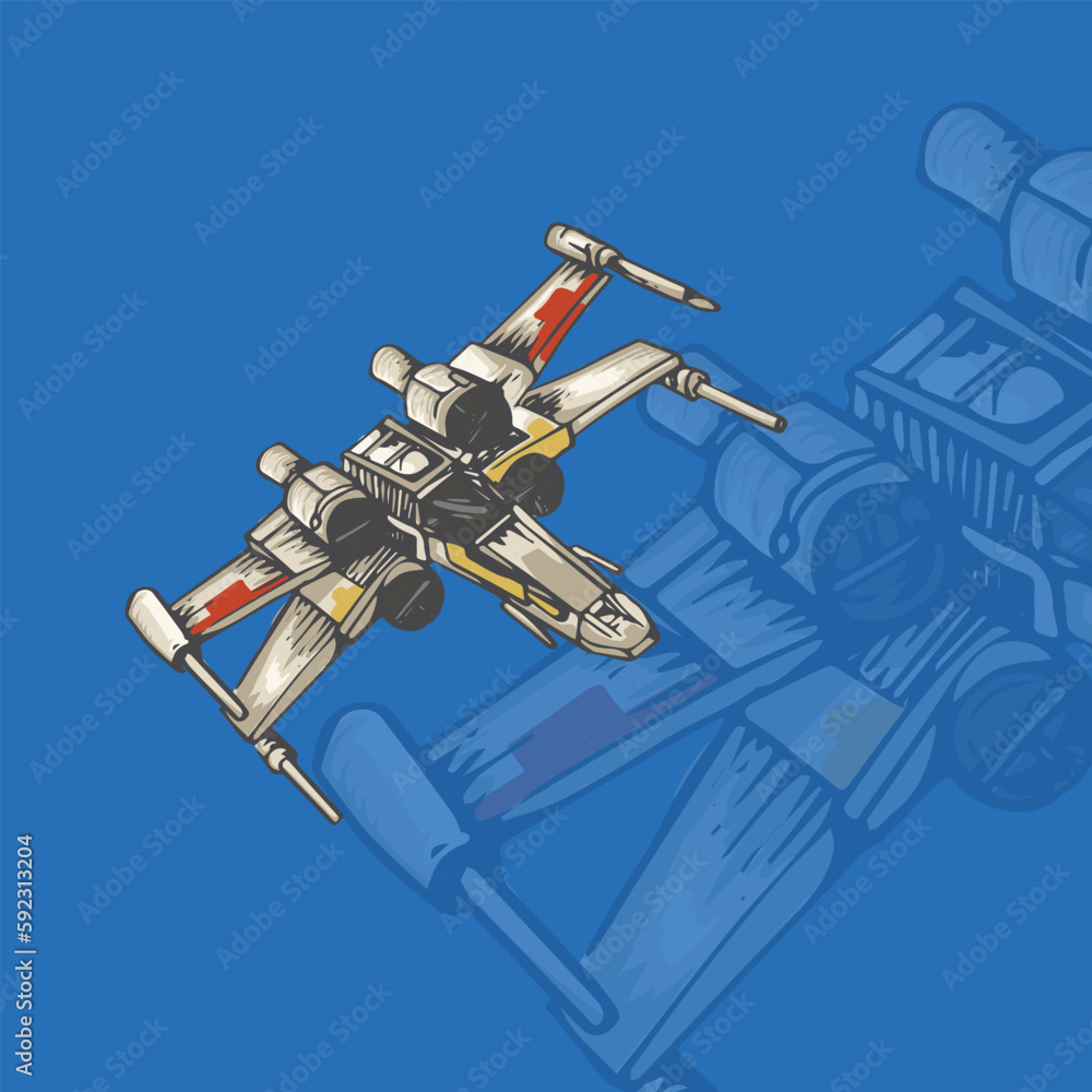 Wall mural X-wing starfighters for logo and design tshirt