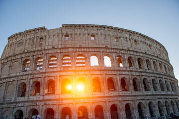 Fototapeta na wymiar Colosseum, originally known as the Flavian Amphitheater