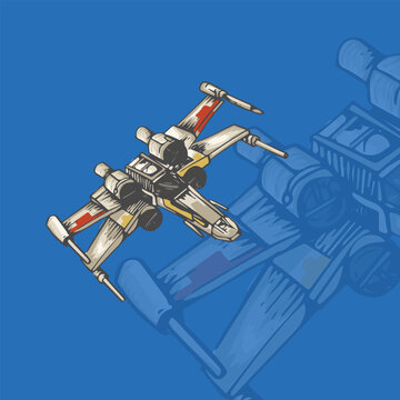 X-wing starfighters for logo and design tshirt