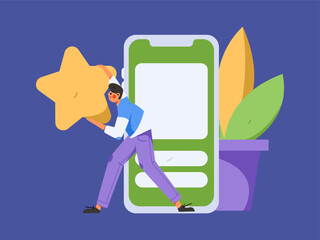 Virtual characters social communication concept business flat vector hand drawn illustration
