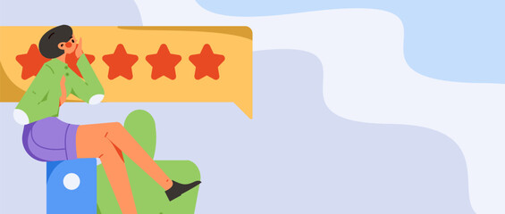 Virtual characters social communication concept business flat vector hand drawn illustration
