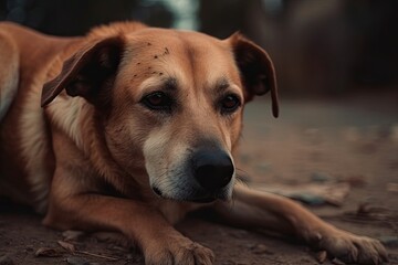 Homeless Dog in Need of Care and Comfort: A Tale of Loneliness, Poverty, and Friendship. Generative AI