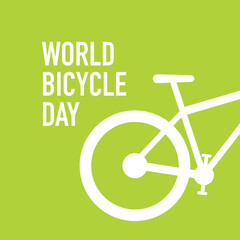 World Bicycle Day,
Bright and modern Banner for social networks. Vector illustration, minimalist style