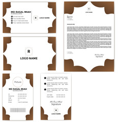 Clean professional Stationary Design template, visiting card, abstract  template color.	
