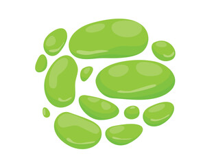 Concept Slime spot. The cartoonish design of this green slime spot illustration is both simple and eye-catching, with a flat, vector style that emphasizes its bright color. Vector illustration.