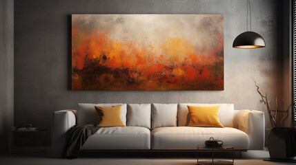 Loft interior with Subdued Fire Hues