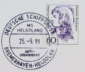 briefmarke stamp vintage retro alt old gestempelt frankiert cancel used gebraucht deutsche...