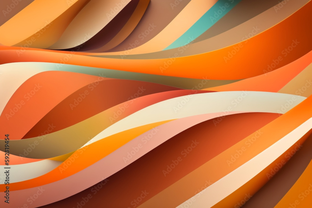 Aufkleber abstract background with waves generated ai