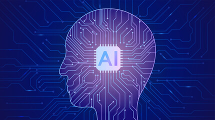 High-tech artificial intelligence concept illustration
