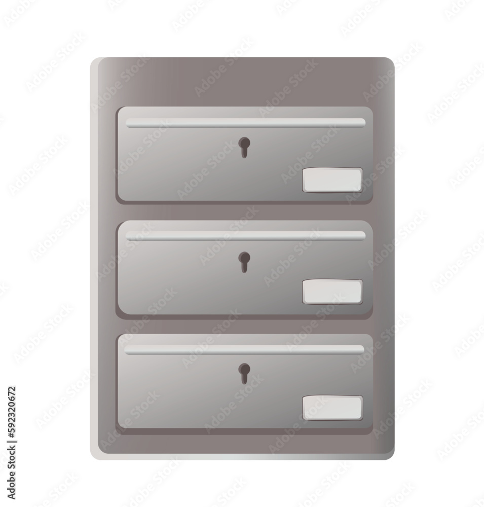 Poster concept post mail boxes. this is a flat vector illustration with a concept of a group of mailboxes d