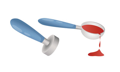 Concept Post mail wax seal stamp. This illustration features a flat, vector design concept of a wax seal stamp. Vector illustration.