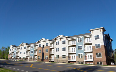 New typical suburban apartment building