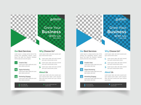 Creative business flyer template design