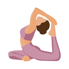 a woman doing yoga
