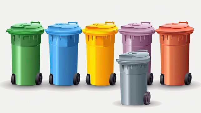plastic garbage bin, ai generative