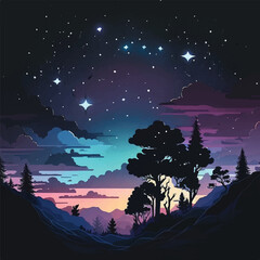 Milky way universe 2d design
