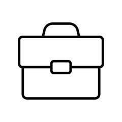 Briefcase icon. Business bag icon. Suitcase, portfolio symbol, linear style pictogram isolated on white.